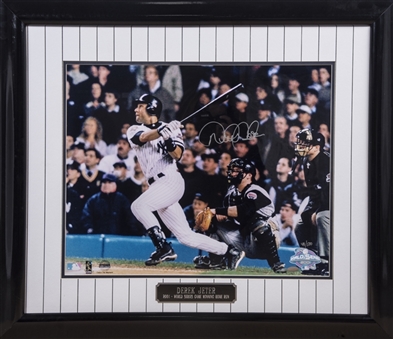 Derek Jeter Signed and Framed 16x20 Photograph Of Walk-Off 2001 World Series Game 4 Home Run - "Mr. November" (Steiner)